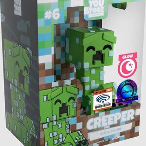 NEW 2025 Wondercon Exclusive YouTooz Minecraft Glow in the Dark Creeper 4'' Figu